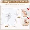 22 Pcs Drill Free Adhesive Wall Hooks, 20 lb Capacity