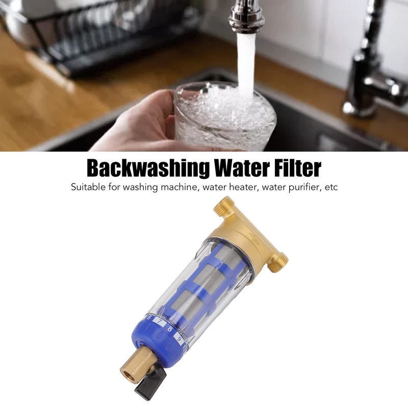 Cyclone Sedimentation Filter G1/2 Inch Backwash Pure Copper Whole House