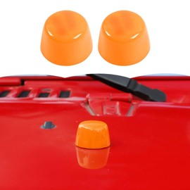 Engine Hood Rubber Head Cover Trim Decoration Accessories for Jeep Wrangler JK JKU 2007-2018,Orange