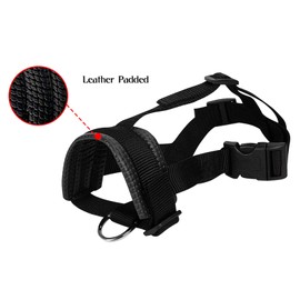 Lepark Head Strap Dog Muzzle Prevent from Taking Off by Paws for Small,Medium and Large Dogs(L/Green)