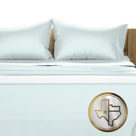 TEXAS LINEN CO. 100% Egyptian Cotton King Size Sheet Set - 1000 Thread Count 4 PC Cotton Sheets for King Bed, Soft, Cooling Extra Long Staple Luxury Hotel Sheets - Fits upto 18” Deep Pocket - Sea Foam