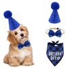 NITAIUN 3-Piece Dog Birthday Bandana Set, Dog Birthday Hat, Dog