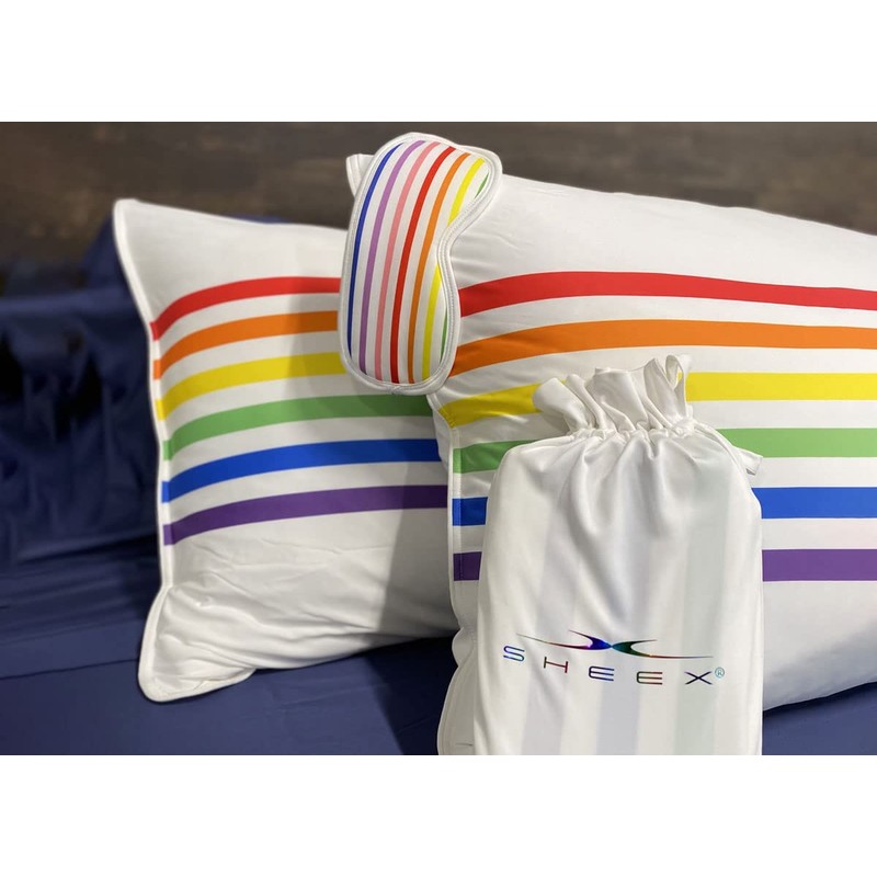 SHEEX Original Performance Pride Pillow Shams & Eye Mask Bundle,