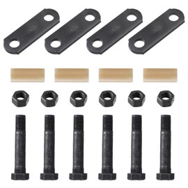 Racewill Trailer Axle Shackles Kit: Trailer Shackles with Trailer Shackle Bolts, 2-5/8" Trailer Shackle Straps (262), Used On Dual-Axle Systems And All Triple-Axle Systems