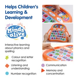 Minds Alive MA04 Alphaphonics Toy for Kids-Helps Child Development, Recognition, Listening and Attention Skills-Features 6 Fun Interactive Activities, 3+ Years