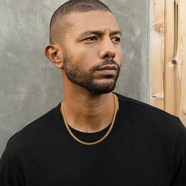 Hadoken Gold Chain Necklace - 18 Inch Cuban Link Chain, 5mm Sterling Silver, Solid Gold for Men's Jewelry & Gifts