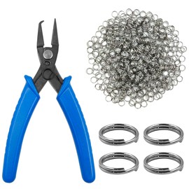 Jewelry Pliers and Split Jump Rings Kit lyfLux 500 PCS 6 mm Metal Split Jump Rings Double Loops with Jump Ring Opening Pliers for Jewelry Beading Repair Making Supplies