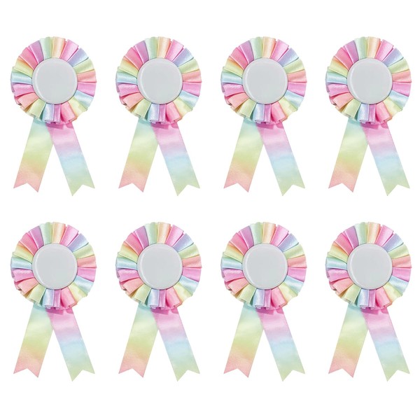 Pack of 8 Colorful Badges, Winning Badges, Wedding Badges, Graduation
