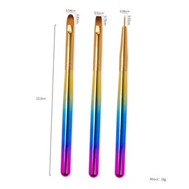 FOMIYES 1set Nail Art Pen Set Gradient Rod Manicure Tools for Creative Nail Art Design Fine Brushes for Home and Salon Use for All Skin Types