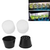 100 Set Hydroponic Grow Baskets Sponges Circular Planting Baskets Plant