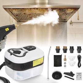 WICHEMI Steam Cleaner Handheld High Pressure Steam Cleaner Car Steamer for Cleaning Portable Steam Cleaner 1500W Electric Steam Cleaning Machine for Home Kitchen Auto Detailing (White)