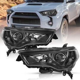 TUSDAR Fits Fits For 2014-2020 Toyota 4Runner Headlights Replacement Assembly, Black Housing with Clear Reflector