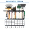 Azheruol Organizer Yard Tool Storage Rack,Garden Organizer,Steel Yard Tool Racks