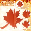 Soaoo 24 Pcs Fall Wooden Table Signs Maple Leaf Wood