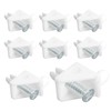 SuperDi White Shelf Support Pins Brackets with Self-Tapping Screws, 90°