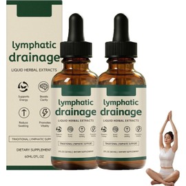 Lymphatic Drainage Drops,2026 New Lymphatic Drops, Natural Ingredients, for Men and Women, 60ml (2 Bottle)