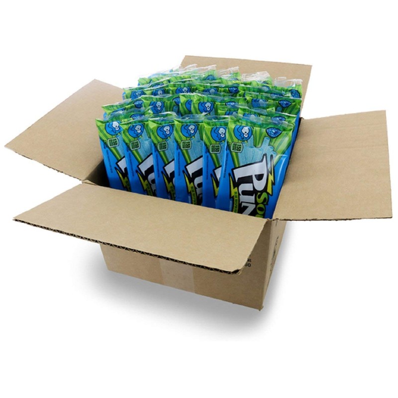 Sour Punch Straws, Blue Raspberry Fruity Flavor, Soft & Chewy