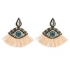 Evil Eye Tassel Earrings, Tear Evil Eye Earrings for Women,