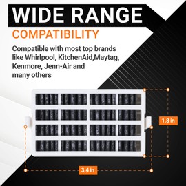 BlueStars W10311524 Fresh Flow Air Filter - Replacement Refrigerator Air Filter Compatible With Whirlpool W10311524, AIR1 - Pack of 12