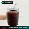 Large Glass with Lid and Straw, High Borosilicate Thin Glass,