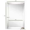 Hamilton Hills 20x30 Inch Rectangular Polished Silver Framed Mirrors for