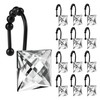 Sunlit Luxury Design Square Clear Diamond Crystal Gem Bling with
