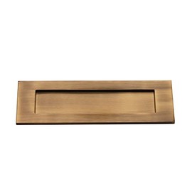 Infinity Decor Victorian Style 10” 250mm Sprung Postal Box Door Letter Plate in Antique Brass Ideal for Internal and External Doors