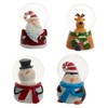 Minature Snow Globes 45MM 4 Assorted Includes 1 Santa, 1