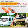 Relaxweex 1 Pcs Surge Brake Lockout Key Magnetic Orange Boat