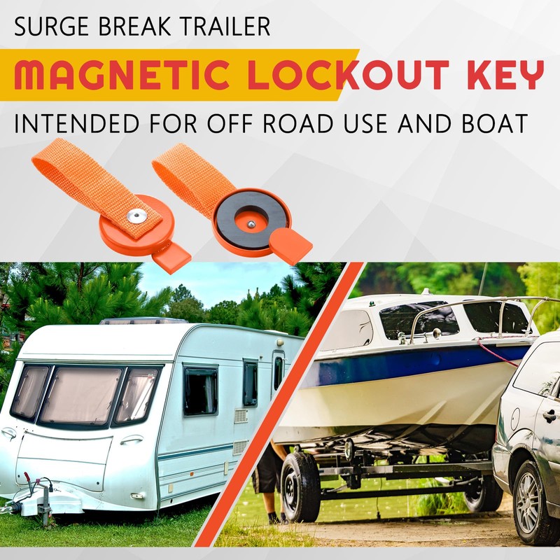 Relaxweex 1 Pcs Surge Brake Lockout Key Magnetic Orange Boat
