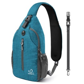 WATERFLY Small Hiking Sling Bag: Crossbody Sling Backpack Chest Bag Daypack for Men Women with Skin-Friendly Shoulder Strap