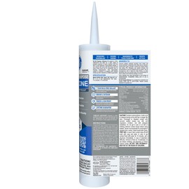 GE All Purpose Silicone Caulk, Clear, 10 fl oz Cartridge, 1 Pack - 100% Waterproof Silicone Sealant, Stronger Adhesion, Freeze & Sun Proof