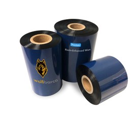 6 Rolls Wolfbarco 2.52" x 1181' (64mm x 360m) Premium Resin-Enhanced Wax Thermal Transfer Ribbon for Label & Barcode for Datamax Printers, Core Size 1", CSI (Coated Side in)