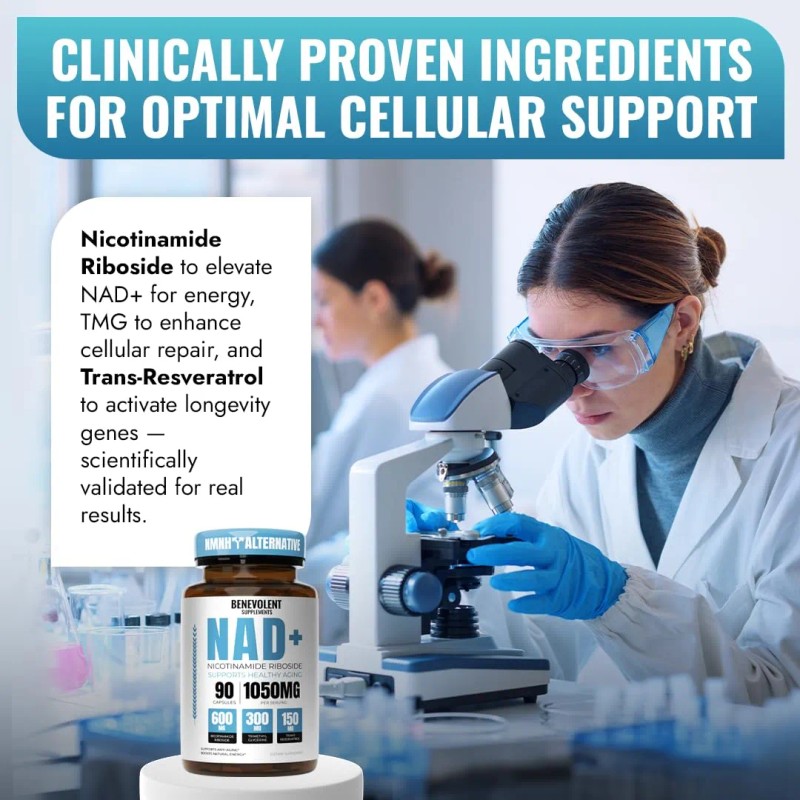 Nad 1050 Mg 3-en-1 Nr Resveratrol Tmg 90 Cpsulas