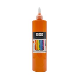 SÜDOR Acrylfarbe 500 ml – Geeignet für Acryl-Pouring. Hochpigmentierte, deckende Künstler-Malfarbe zum Bemalen auf Holz, Leinwand, Stein, Papier, Stoff & Metall. Vegan (Orange)