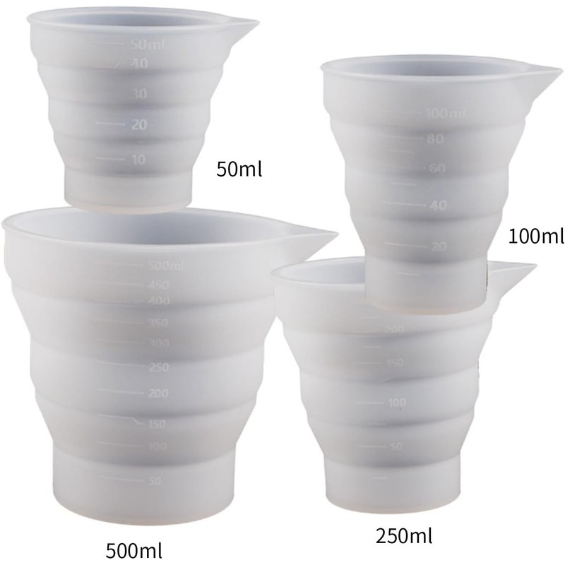 Taza medidora plegable de silicona para taza medidora plegable de