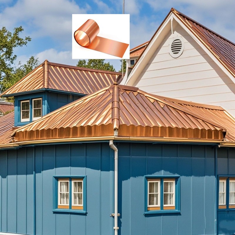 Pure Copper Sheet roll,28 Gauge 6" Width x 3.5FT, Copper