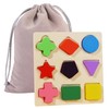 VBRHFRIF 1 Puzzle, 1 Storage Bag, Shape Sorter, Children'S Learning