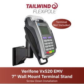 ENS Tailwind Verifone Vx520 EMV 7" Wall Mount Terminal Stand, Black