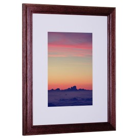 Craig Frames Wiltshire 236, Simple Red Hardwood Picture Frame with Single White Mat - Displays a 14 x 20 Inch Print with the Mat or 19 x 25 Inch without the Mat