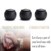 NS Online Black Small urns of 3 - Ceramic Decorative