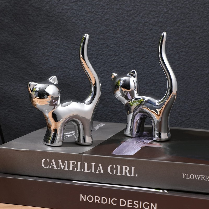 BESTOYARD Cat Ring Holder Ring Holder Ring Display Stand Cat