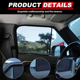 HIRUFAIT Window Shade Compatible with 2020-2025 L@nd Rover Defender 110, Breathable Mesh Side Window Screens Shade Cover for Baby, UV Rays Protection Sun Shade Blocker (Front Side Windows 2Pcs)