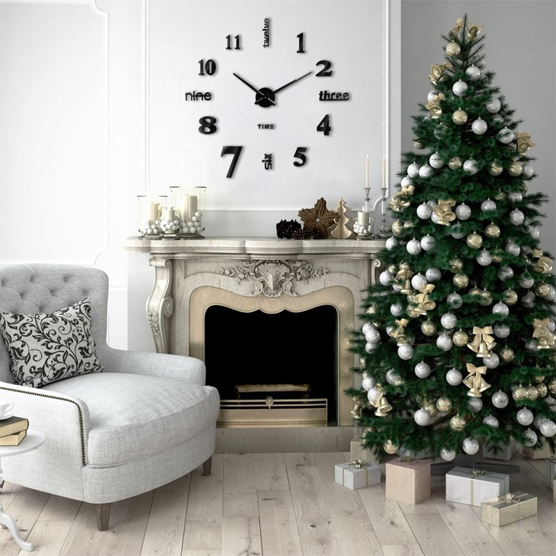 Soledi Wall Clock with 3D Visual Sticker, DIY Wall Clocks,