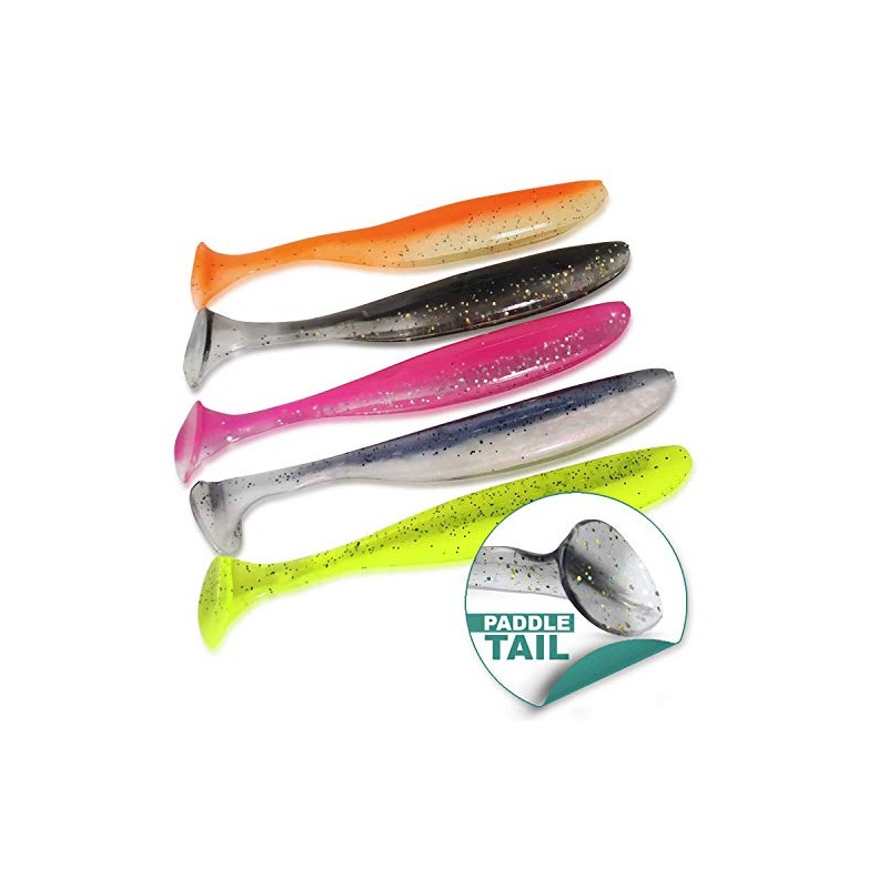 Elbfang© 20-Piece Rubber Fish Set for Zander (Pike-Perch) Fishing +