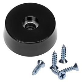 QWORK® 20-Pack 1-Inch Rubber Feet with Stainless Washers and Screws for Chopping Boards, Furniture (25x23x9 mm)