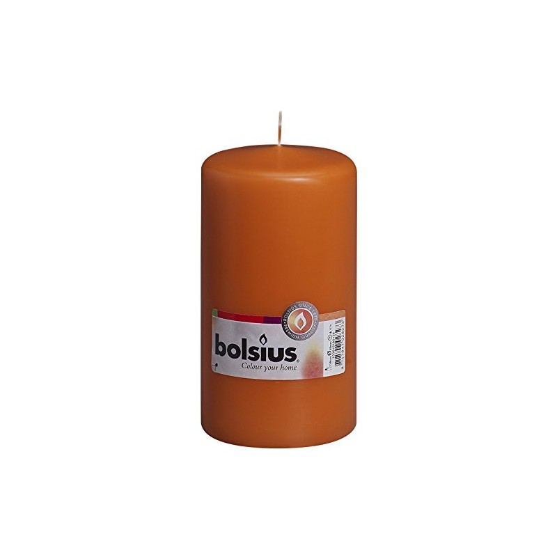 Bolsius 103616180136 Pillar Candle, Paraffin Wax, Mango
