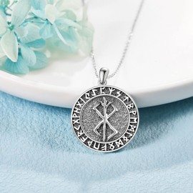 ONEFINITY Viking/Triple OdinHorn/Praying Hands/Star of David/Trident/Berserker/Celtic Knot/Thor's Hammer/Spiral/Lilith/Pentagram/Feather/Gun/Four Leaf Clover, Sterling Silver, No Gemstone