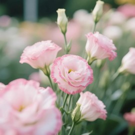 Xineyie Lisianthus Seeds for Planting, 1000+ Perennial Bicolor Pink White Eustoma Flower Seeds, Thornless Rose for Pots, Yards Flower Beds