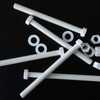 5X White Hex Head Screws Polypropylene (PP) Plastic Nuts and